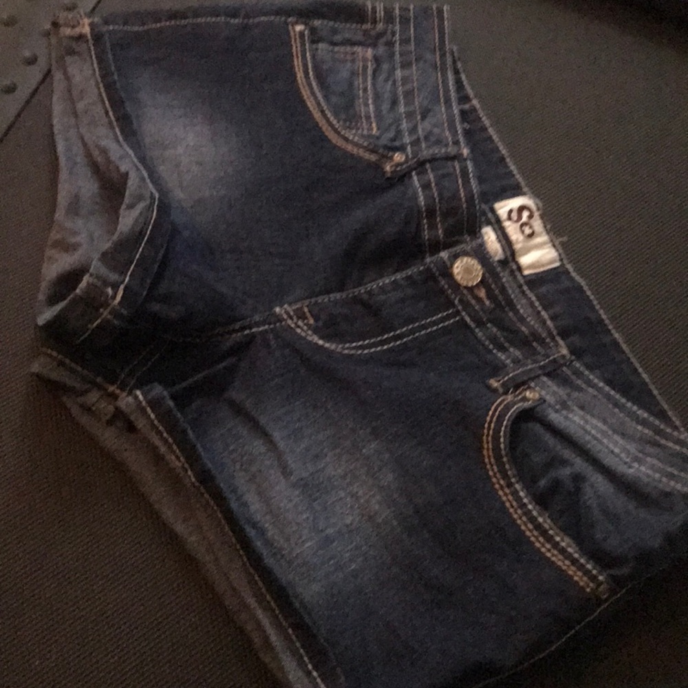 Blue jean acid wash shorts size 13